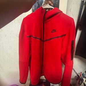 Nike Red Performance Jacket with Chevron Design